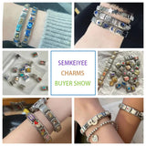 Italian Pendant Charm Bracelet DIY Modular Stainless Steel 9mm Sunrise Weather Vane Compass  drift bottle Outdoor Adventure Gift - Lootquake