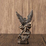 Estatua religiosa del Arcángel Miguel, 5.12 pulgadas, escultura de batalla de Miguel, coleccionable religioso para decoración del hogar