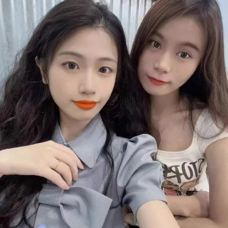 Orange Color Lipstick Lip Glaze Matt Silky Smooth Not Easy To Fade Lip Gloss Long Lasting Lip Stick Sexy Women Cosmetics Makeup