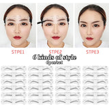 Ensemble de pochoirs à sourcils réutilisables, règle souple, outil de définition des sourcils, guide de dessin des sourcils, style, mise en forme, toilettage, modèle, carte, outils de maquillage