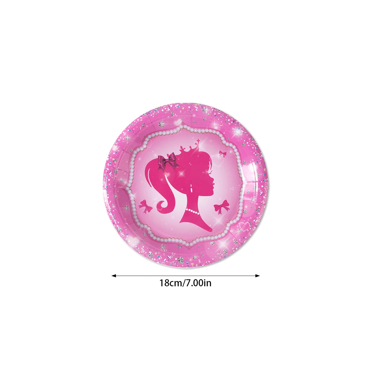 Décoration de fête d'anniversaire, vaisselle jetable rose, assiette en papier, gobelet, nappe, fournitures pour fête prénatale, anniversaire de fille
