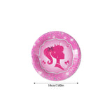 Décoration de fête d'anniversaire, vaisselle jetable rose, assiette en papier, gobelet, nappe, fournitures pour fête prénatale, anniversaire de fille