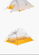 Naturehike Camping Tent Ultralight Portable Cloud Up 2Person 10D Upgraded Folding Backpack Waterproof Tent Travel Beach Tents - Lootquake