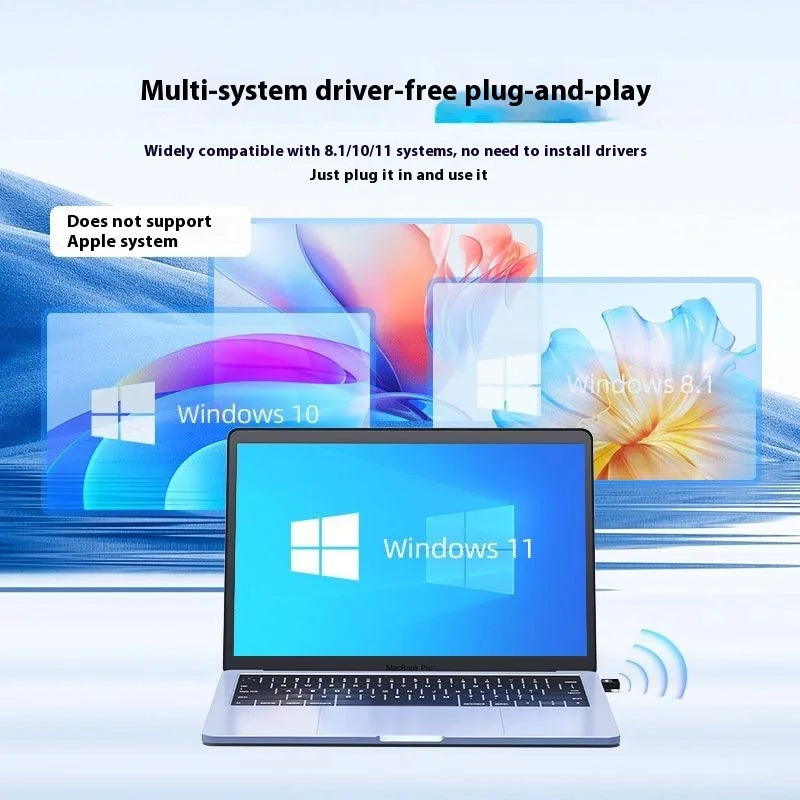 Adaptador USB Bluetooth 5.3 Adaptador inalámbrico Bluetooth 5.1 para PC Portátil Altavoz inalámbrico Receptor de audio Transmisor USB