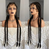 32 Inch Senegalese Twist Lace Front Wig | 4 Twist Cornrow | With Baby Hair | Synthetic Crochet Braids