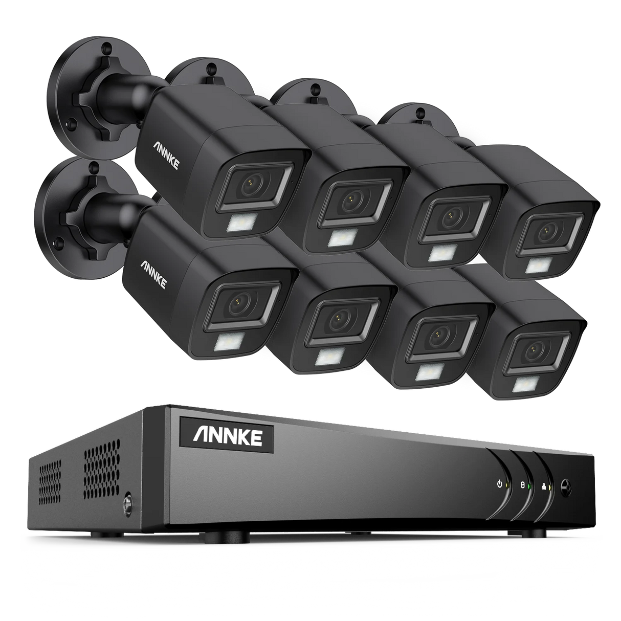 ANNK H.265+ 5MP Lite Ultra HD 8CH DVR Système de sécurité CCTV 8PCS Kit de surveillance vidéo extérieure 5MP EXIR Vision nocturne