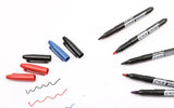 6PCs/Set Permanent Marker Pen Fine Point Waterproof Markers Thin Nib Crude Nib Black Blue Red Ink 1.5mm Fine Color Marker Pens