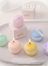 Velas de aromaterapia con diseño creativo de macarrones (2025), colección de fragancias para el hogar, adornos decorativos, regalos de Navidad y cumpleaños.
