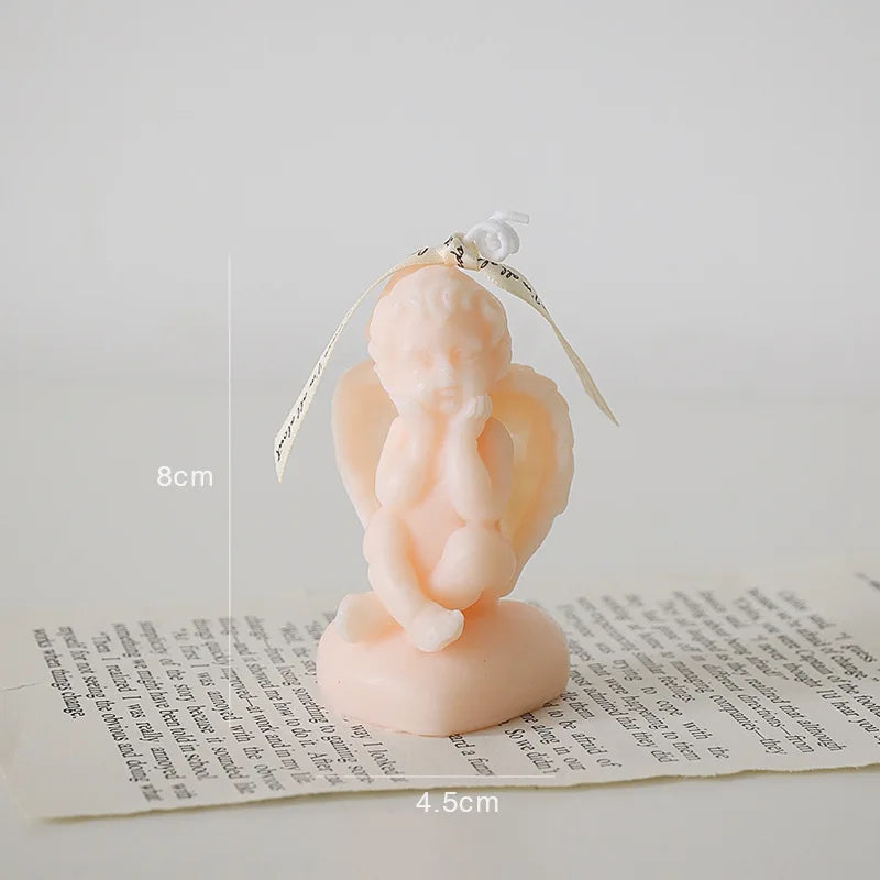 Vela perfumada con forma de ángel para decoración de habitación, estilo nórdico, que alivia la fatiga y crea un ambiente festivo para bodas y cumpleaños.