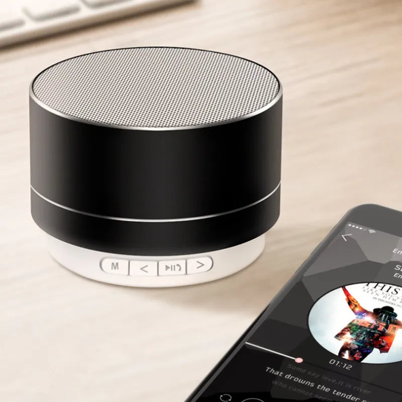 Altavoz Bluetooth portátil A10, música estéreo envolvente, minialtavoz subwoofer USB para exteriores, reproductor de audio, altavoz, micrófono, compatible con tarjeta SD