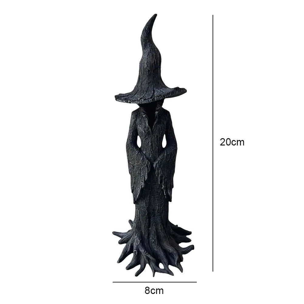 Halloween Witch Ornament Gothic Halloween Resin Figurine Retro Magician Decor Home Decoration and Collectibles
