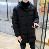 7xl Plus Size Padded Parkas Men Thick Warm Coats Solid Warm Cotton Long Coats Windbreaker Winter Outerwear 6xl Thermal Jacket - Lootquake