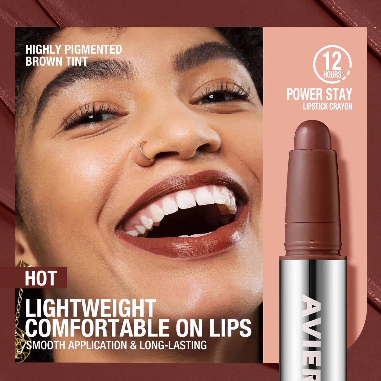 Smooth Matte Lipstick - Long-Lasting, Moisturizing, and Easy to Apply Lip Glaze with Rotating Pen Design - Perfect for Everyday