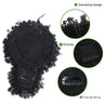 Afro Puff Kinky Curly Drawstring Ponytail Extension with Bangs | Synthetic Updo Hairpiece for Black Women | 12 Inch