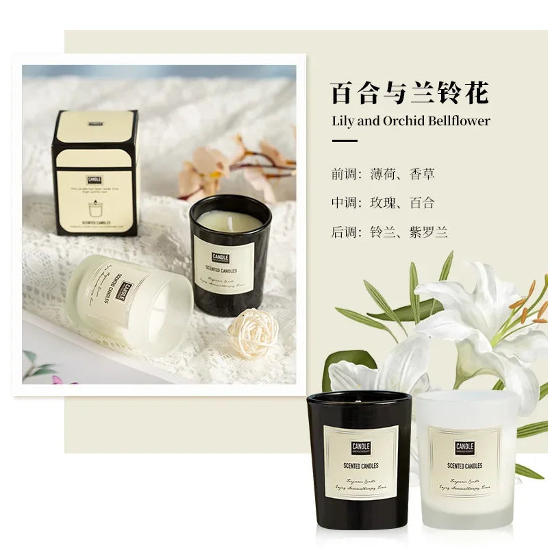 1 vela de aromaterapia con aroma a planta europea moderna para sala de estar, dormitorio, purificación del aire, fragancia duradera, decoración de vasos.