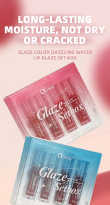 4 PCS Lipstick Set Moisturizing Breathable Glossy Non-Sticky Long-Lasting Full-Look Lips Light Durable Lip Gloss