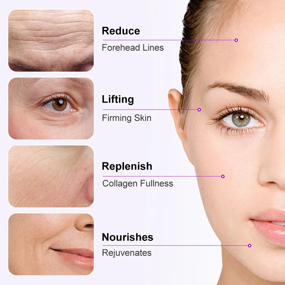 Esencia facial blanqueadora de colágeno, antiedad, reafirmante, antiarrugas, hidratante, iluminador, suero facial con ácido hialurónico.