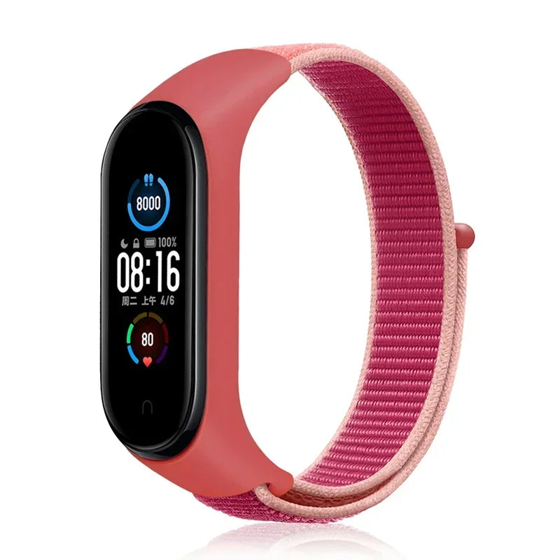 Bracelet For Mi Band 6 7 Strap Nylon Sport loop watch Belt Pulseira Correa Mi band 4 Wristband for xiaomi Mi band 5 4 3 Bracelet - Lootquake