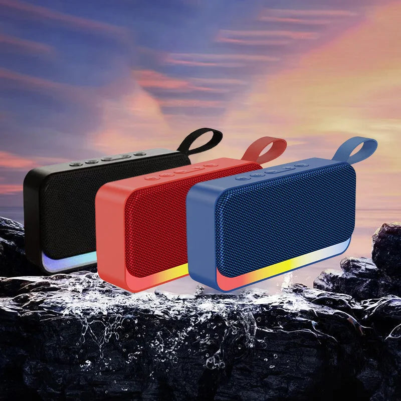 Altavoz Bluetooth Xiaomi portátil inalámbrico con inserción de tarjeta, memoria USB, luz RGB, regalo, pequeño altavoz de tela (2025)