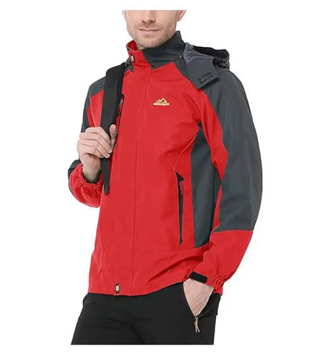 Men Autumn Jacket Camping Hiking Trekking Windbreaker Waterproof With Hood Spring Outdoor Sports Travel Climbing Coats - Lootquake