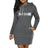 Simplicity Midi Dresses Casual Autumn Winter Daily Comfortable Fashion Slim Fit Pocket Long Sleeves Hoodies Collar Zipper Design - Lootquake