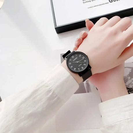 Simple Black White Women Quartz Watches Minimalist Design Silicone Strap Bracelet Wristwatch Women's Watch Reloj Mujer Relogio - Lootquake