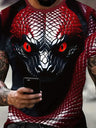 Fashion 3D Snake Printed T Shirt For Men Funny Animal Pattern Oversized T-shirt Summer Hip Hop Trend Clothing Casual O-neck Tops - Lootquake
