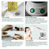 Vaporisateur vapeur pour le visage et les cheveux, humidificateur, brumisateur nano chaud, vaporisateur d'ozone pour le visage, hydratant pour les cheveux, appareil à vapeur pour salon à domicile