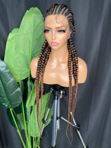 36" Knotless Box Braids Wig | Full Lace | Baby Hair | Natural Look | Synthetic Braids