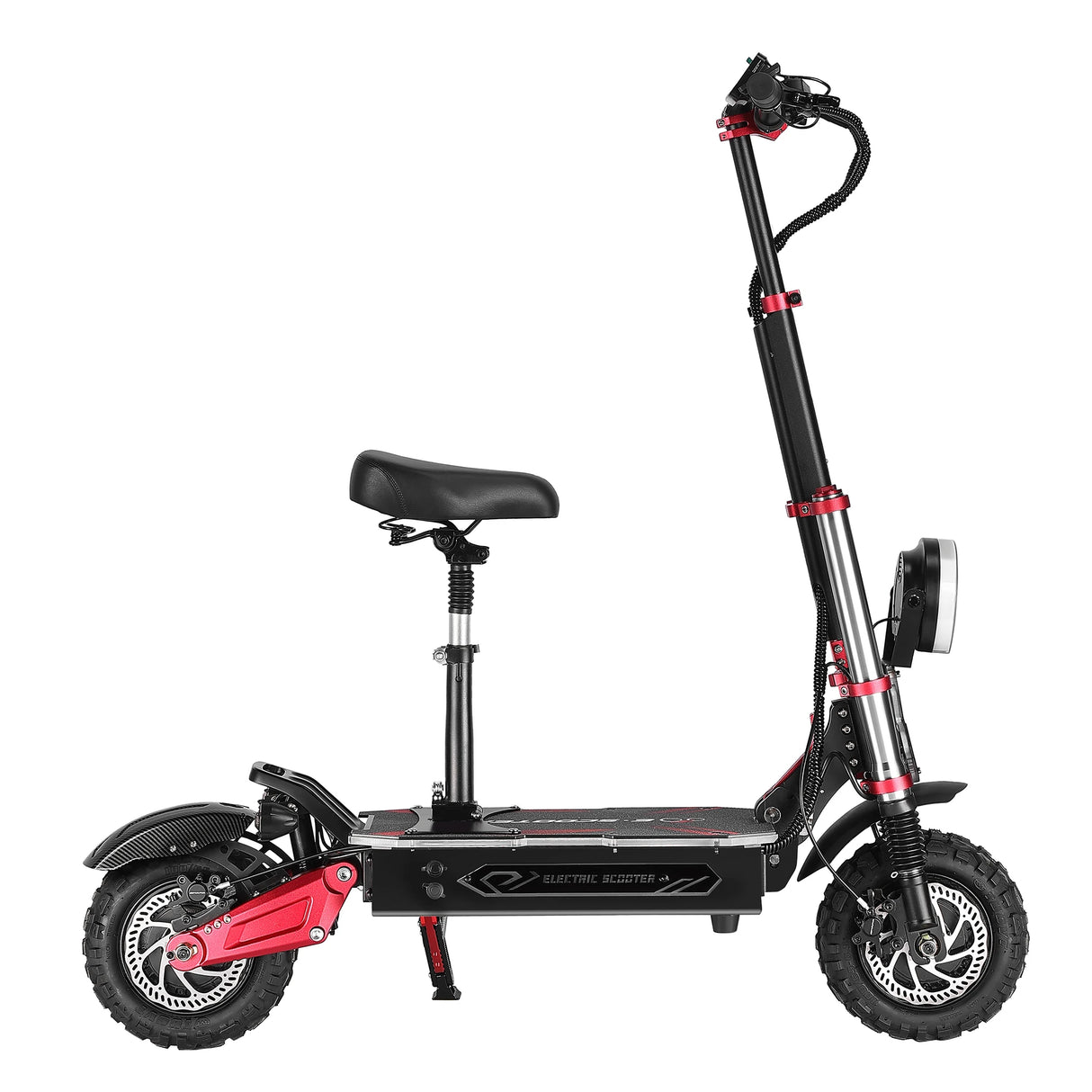 Patinete eléctrico Boyueda S5-11, motor de 6000 W, batería de 60 V y 38 Ah, control por aplicación de seguridad NDavid, neumáticos silenciosos