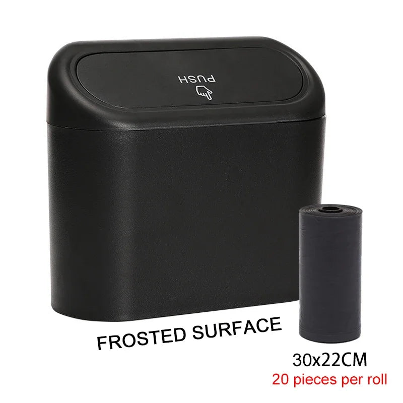 Car Trash Can Bin with Lid Car Garbage Can Leakproof Mini Car Interior Storage Case Trash for Car Office Home Car Acessories