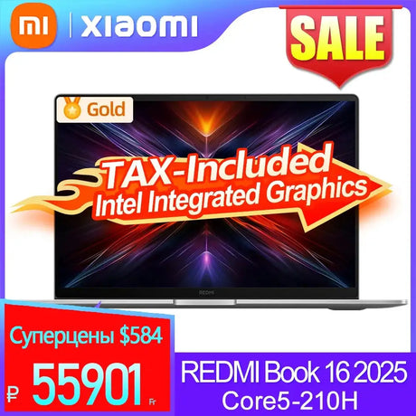 Xiaomi REDMI Book 16 2025 Newest C5-210H 16G 512GB/1T FHD 16inch - Lootquake