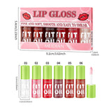Lip Gloss Kit (6 Colors),Mirror Finish Water Shine Lipstick Set,Long-Lasting Moisturizing Lightweight Lipgloss,Non-sticky Makeup