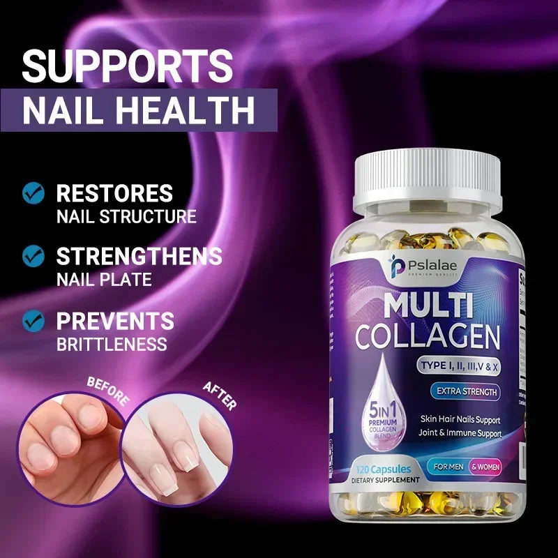 Multiple Collagen - Supports Skin, Hair, Nails and Joints Health, Support Cell Health, Anti-aging, Antioxidant