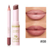 USHAS,Lipstick + lip liner set, matte finish, waterproof, long-lasting and non-staining, velvet nude lip gloss
