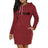 Simplicity Midi Dresses Casual Autumn Winter Daily Comfortable Fashion Slim Fit Pocket Long Sleeves Hoodies Collar Zipper Design - Lootquake