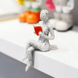 Estatua de pensadora creativa, mujer lectora artística, diseño moderno para el hogar, la oficina, estantería, mueble de TV, decoración y adorno de escritorio.