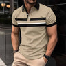 2024 Polo Shirt Polyester Casual Beach Polo Shirts Summer Contrast Striped Printing Shirts Mens Polo Shirts Mens Best For Man - Lootquake
