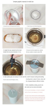 Molde cónico a rayas para velas, herramienta para hacer velas de aromaterapia, hecha a mano, para decoración del hogar, moldes de plástico acrílico.