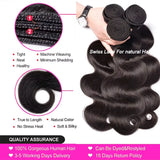 38-40" Loose Body Wave Brazilian Remy Hair Bundles | Water Wave Accents | 1/3/4 PCS Weave Extensions