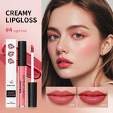 Lip Gloss Semi-Matte 8Colors Long-lasting Velvet Non-drying uitable for all skin moisturizing lipgloss plump lip brown Cosmetics