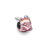 Nuevo dije de rana perezosa de plata 925 con forma de animal, pato, cerdo, oso, compatible con pulsera original, decoración, colgante para mujer, regalo de joyería