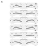 Ensemble de pochoirs à sourcils réutilisables, règle souple, outil de définition des sourcils, guide de dessin des sourcils, style, mise en forme, toilettage, modèle, carte, outils de maquillage