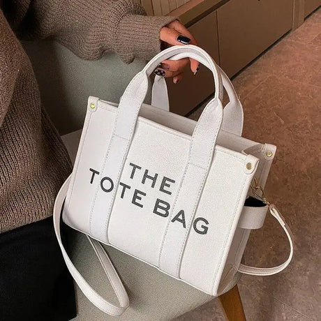 The Tote Bag For Women Crossbody Female Handbag New Solid Words Lette Leisure Large Bag,Luxury Fashion Bag,designer Bag for PU - Lootquake