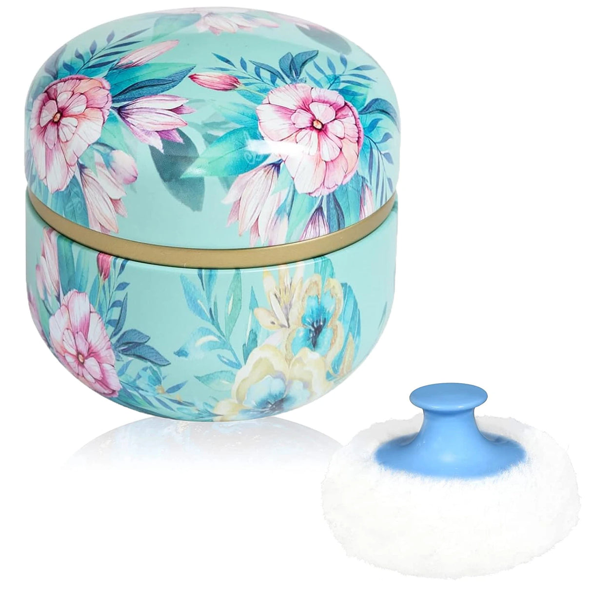 Borla de polvo y contenedor de polvo para polvos corporales Estuche de polvo con borla para mujeres Contenedores de polvos sueltos con borla para viajes