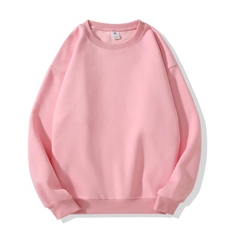 Solid Colors Men's Crewneck Sweatshirt,Cotton-blend Pullover - Lootquake