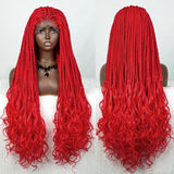 36" 613 Blonde Braided Wig | Lace Front | Baby Hair | Colored Braids