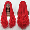 36" 613 Blonde Braided Wig | Lace Front | Baby Hair | Colored Braids