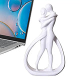 Escultura contemporánea "Abrazo": elegante pieza de arte abstracto para una elegante sala de estar y decoración del hogar.