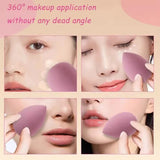 7 esponjas de maquillaje, esponjas cosméticas para base, esponjas para difuminar, esponjas para polvos, accesorios de maquillaje, herramientas de maquillaje para mujeres.